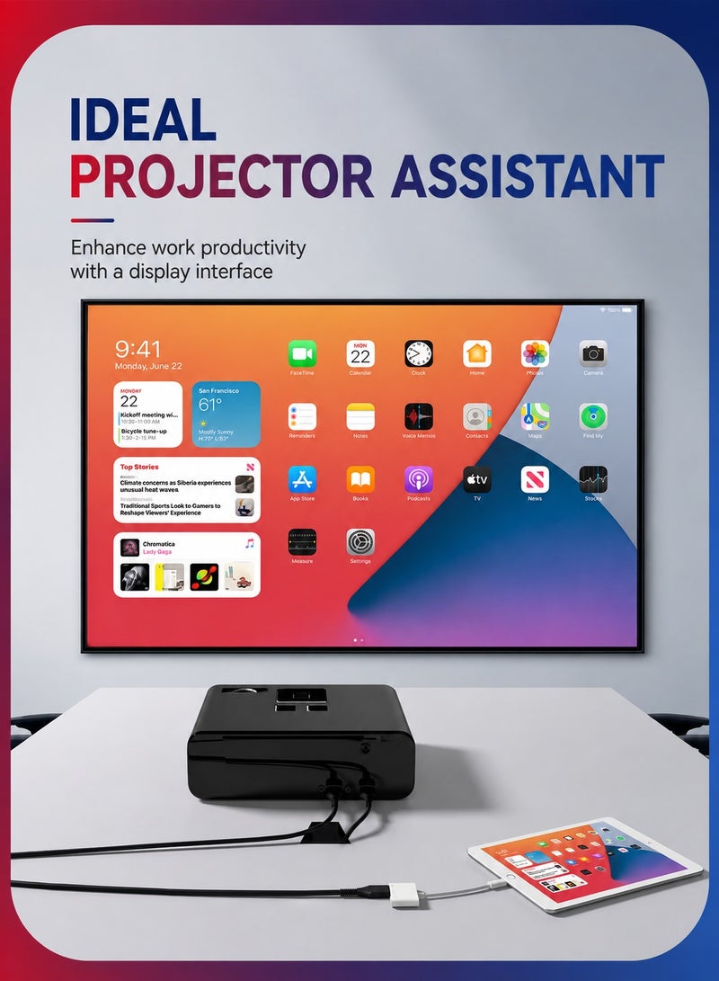 ARNOTEC [معتمد من MFi] محول USB C إلى HDMI لجهاز iPhone 16 15 إلى التلفاز، محول Type-C إلى HDMI بدقة 4K@60Hz مع منفذ شحن سريع 100W لجهاز iPhone 16/16 Plus/16 Pro/16 Pro Max/15 Pro Max إلى جهاز عرض HDTV. - Image 4
