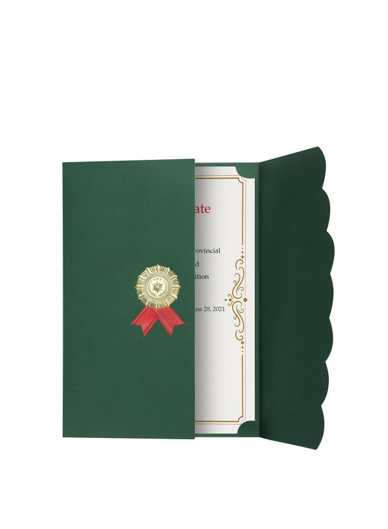 KASTWAVE 5Pcs A4 Certificate Holder Graduation Diploma Cover Degree Certificate Holder Trifold Document Covers for Award Certificates - Image 3