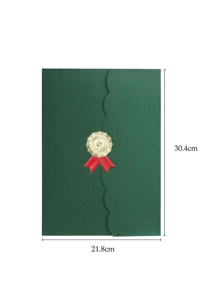 KASTWAVE 5Pcs A4 Certificate Holder Graduation Diploma Cover Degree Certificate Holder Trifold Document Covers for Award Certificates - Image 2