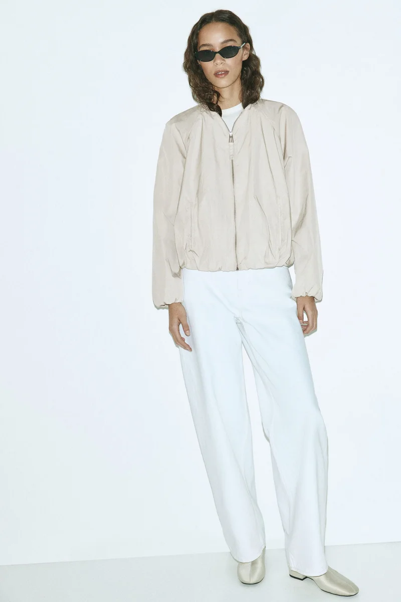 H&M Bubble-hem bomber jacket