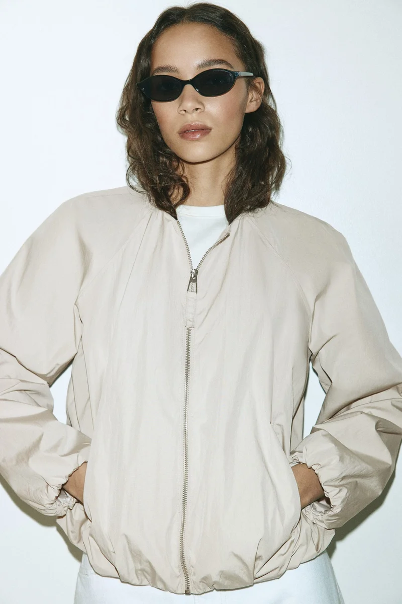 H&M Bubble-hem bomber jacket