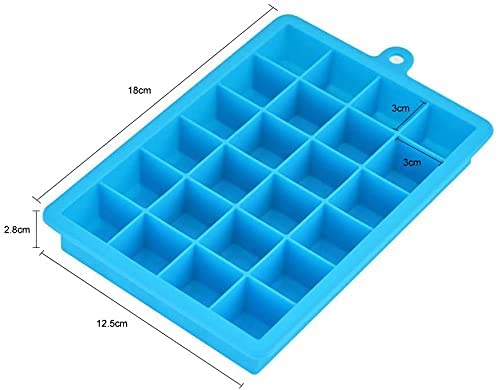 BluBasket Silicone Ice Cube Trays with LidsSilica Gel Flexible Ice Cube Molds with Lid for WhiskeyCocktails and Chocolate Keep Drinks Chilled Reusable Pack of 2 - Image 3