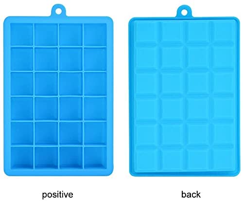 BluBasket Silicone Ice Cube Trays with LidsSilica Gel Flexible Ice Cube Molds with Lid for WhiskeyCocktails and Chocolate Keep Drinks Chilled Reusable Pack of 2 - Image 2