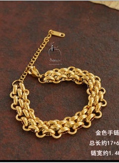 ماركة غير محددة اسورة لون ثابت استانلس مطلى ماء ذهب  - Image 3