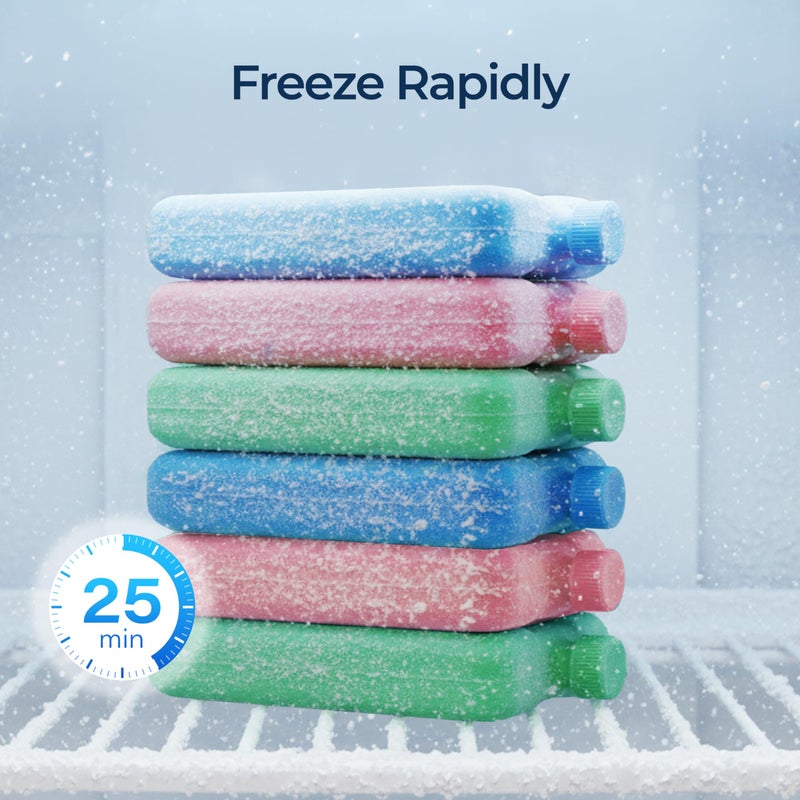 Kona Small Lunch Ice Packs Set of 6 - TSA Airline Compliant, Slim Reusable Freezer Packs, Approved Ice Replacement & Fits Most Anywhere, 3 X 3 Inches - Image 4
