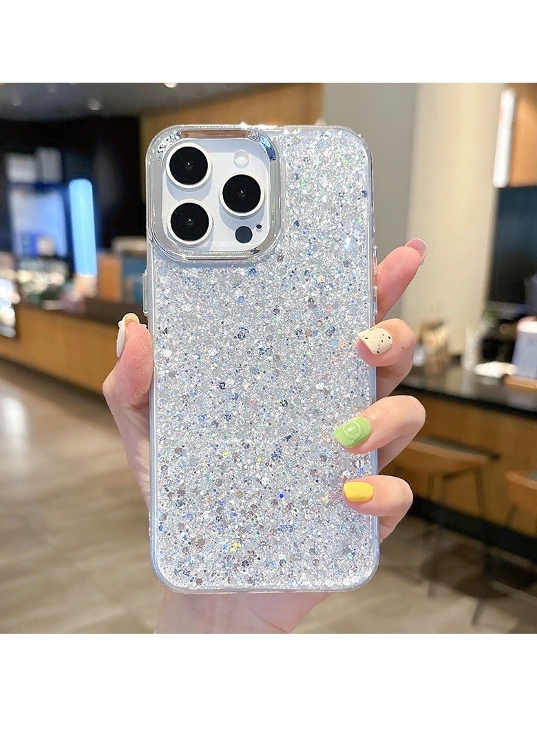 Glitter Resin Clear Case for iPhone 16 Pro Max – Shiny, Stylish, Shockproof, Transparent Design  - Image 1