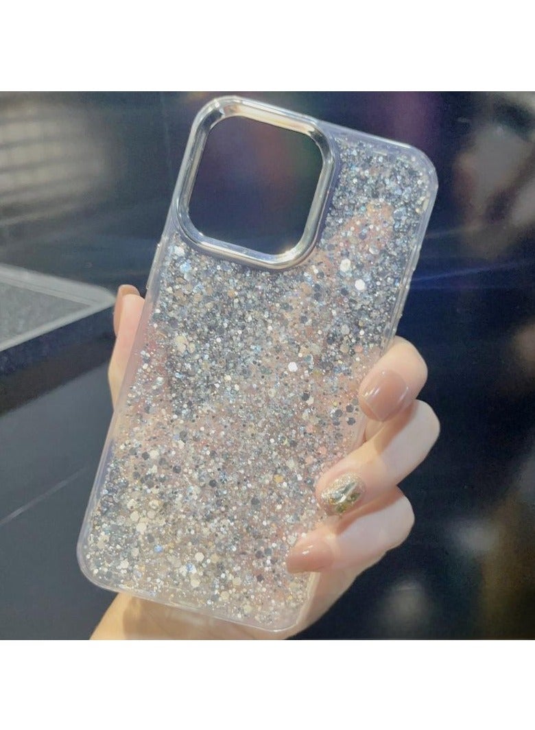 Glitter Resin Clear Case for iPhone 16 Pro Max – Shiny, Stylish, Shockproof, Transparent Design  - Image 2