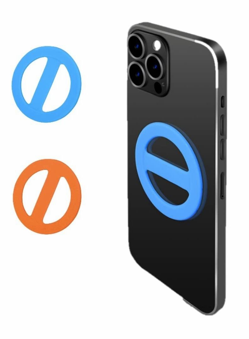 Y&D KASTWAVE Ultra-Thin Silicone Cell Phone Ring Buckle, Elastic Grip Attachable to Magnetic Mount, Applicable Wireless Charging Mobile Holder - Image 1