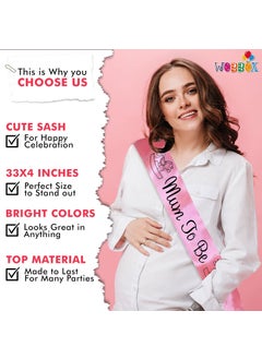 WOBBOX Wobbox Marathi Baby Shower Decoration Items| Baby Shower Ceremony Photo Booth Props for Photoshoot, Baby Shower Banner& Mom to Be Sash with Milestone Card, Godh Bharai Ceremony Decoration Kit-(FP221)  - Image 3