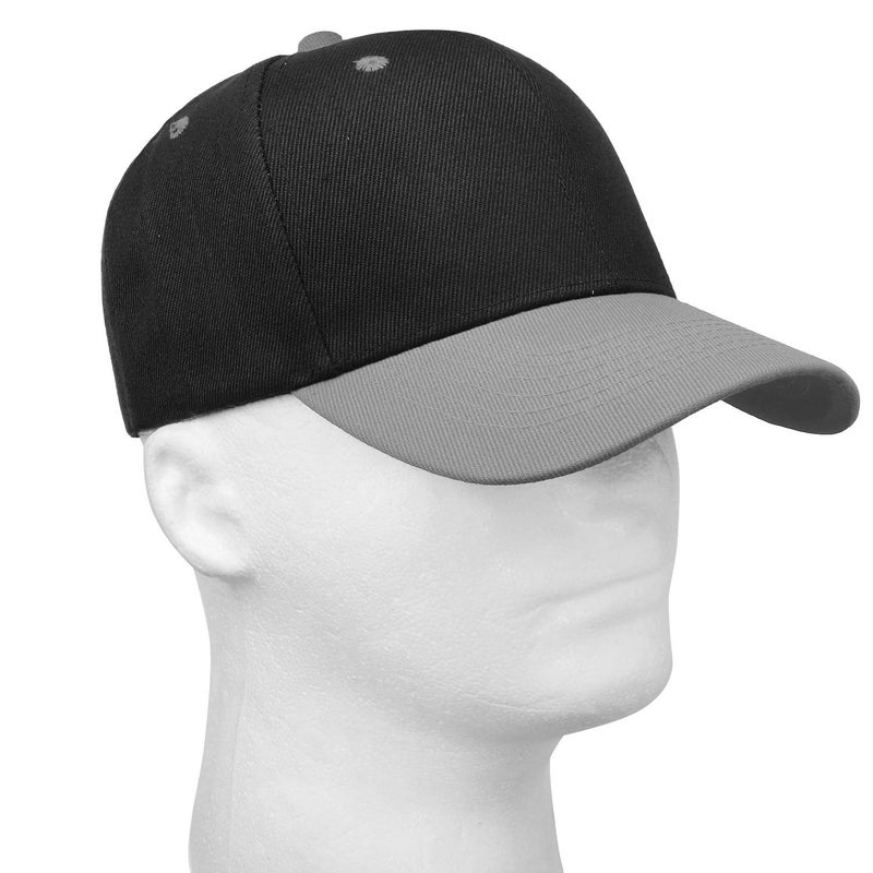 Falari Baseball Cap Adjustable Size for Running Workouts and Outdoor Activities All Seasons (1pc Black/Gray) - Image 5