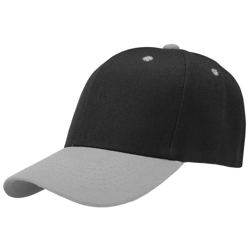 Falari Baseball Cap Adjustable Size for Running Workouts and Outdoor Activities All Seasons (1pc Black/Gray) - Image 1