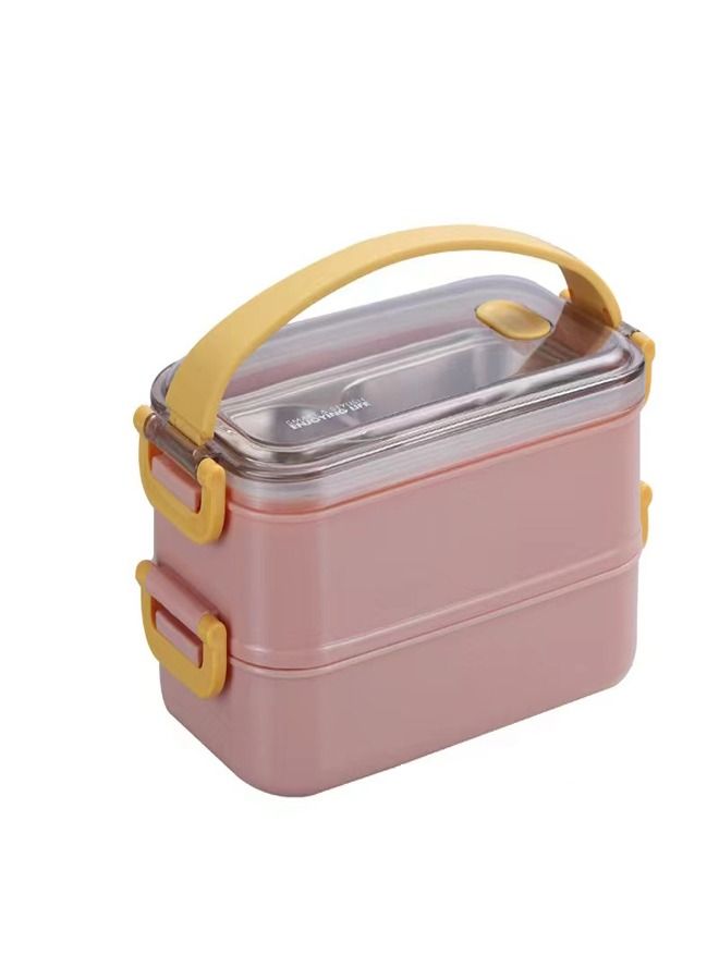 Stainless Steel Lunch Box Insulated Double Layer Multifunction Containers Portable Leak Proof Lunch Box - Image 1