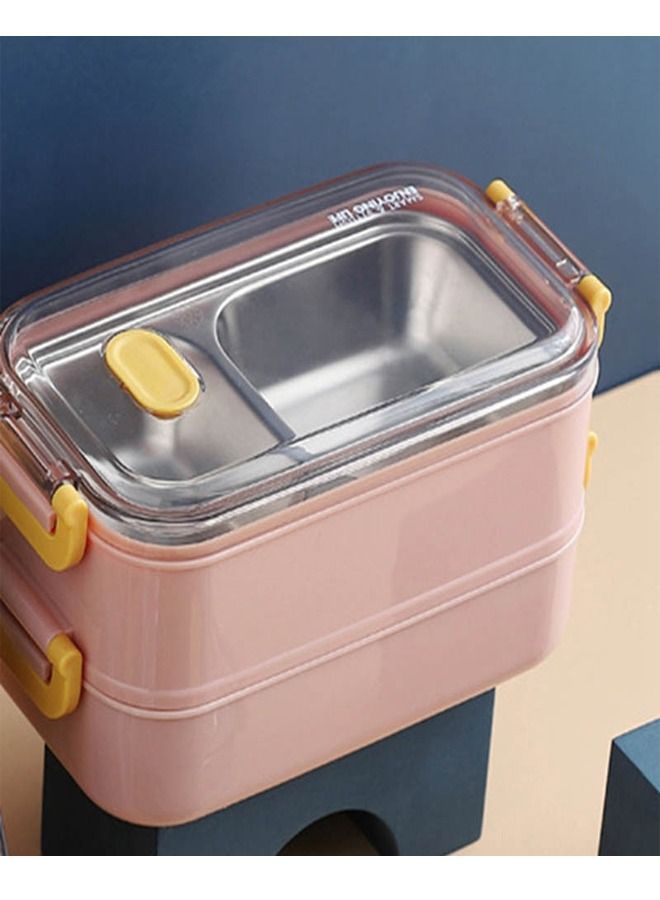 Stainless Steel Lunch Box Insulated Double Layer Multifunction Containers Portable Leak Proof Lunch Box - Image 4