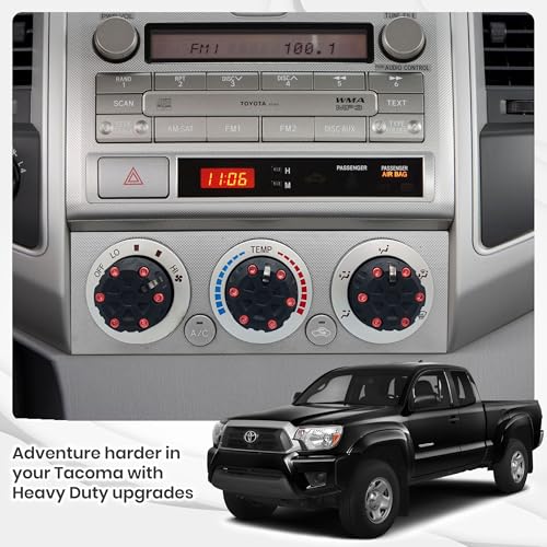 Dubbs Hardware 2nd Gen Tacoma Accessories AC Knob Upgrade 20052006200720082009201020112012201320142015 Tacoma Climate Control Dial Mods Set 2nd Gen Tacoma Mods for Toyota Interior Replacement Kit - Image 3