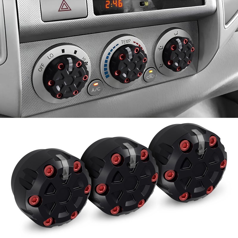 Dubbs Hardware 2nd Gen Tacoma Accessories AC Knob Upgrade 20052006200720082009201020112012201320142015 Tacoma Climate Control Dial Mods Set 2nd Gen Tacoma Mods for Toyota Interior Replacement Kit - Image 2