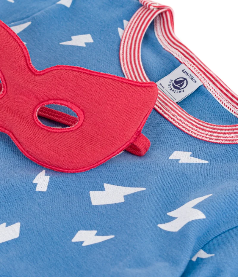 Petit Bateau Children's glow-in-the-dark costume pyjamas with cape