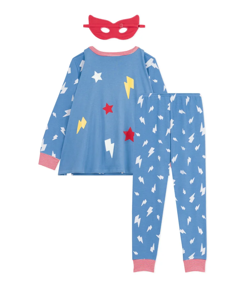Petit Bateau Children's glow-in-the-dark costume pyjamas with cape