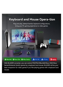 KASTWAVE (2023) Keyboard Adapter, Keyword and Mouse Adapter for Nintendo Switch/Xbox One/PS4/PS3, AIMVICE Keyboard Adapter & Xbox Keyboard Adapter, Perfect for Games Consoles for FPS, TPS and RTS  - Image 5