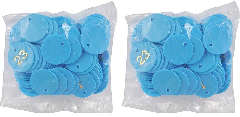 Amit Marketing Numeric Token/Coin I Chips for Board Games and Other uses I Round Shape Plastic 1 to 100 Token Coins with Holes I Mini Poker Chips Game Tokens I Random Color - Pack of 2 - Image 3