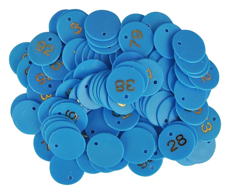 Amit Marketing Numeric Token/Coin I Chips for Board Games and Other uses I Round Shape Plastic 1 to 100 Token Coins with Holes I Mini Poker Chips Game Tokens I Random Color - Pack of 2 - Image 5