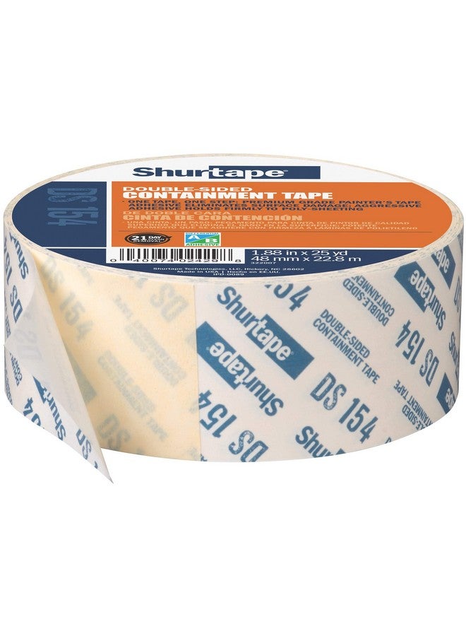 Shurtape Ds 154 Double-Sided Containment Tape, Painter'S Tape And Sticks To Plastic Sheets, For Painting And Remodeling, 48Mm X 23 Meters, Natural, 1 Roll (104333)  - Image 1