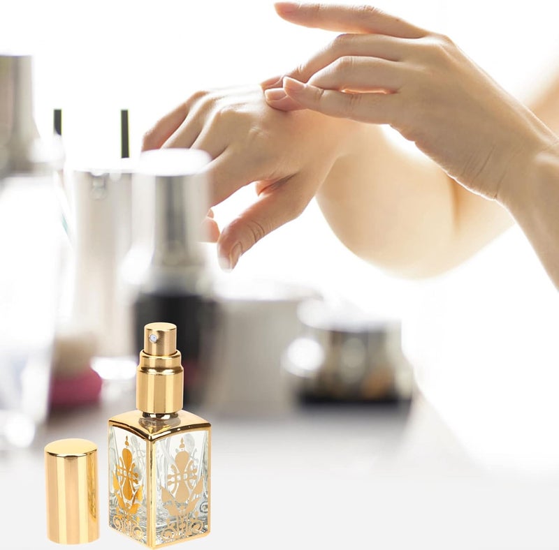 ULTECHNOVO 5pcs Vintage Glass Perfume Bottles Refillable Travel Spray Holders for Fragrance Miniature for Personal Use for - Image 2