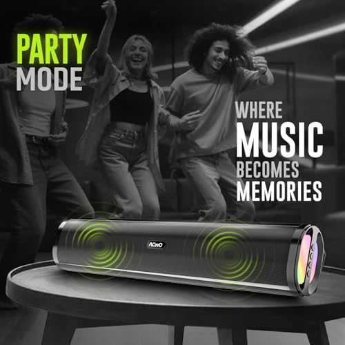 ACwO CARNIwAL 717 | 50W RMS Output | Powerful Drivers | 8Hrs Music Playtime | TWS Function | Dynamic RGB Lights | Built-in FM Radio | Call Function | 3 EQ Modes | Bluetooth Soundbar (Black) - Image 5