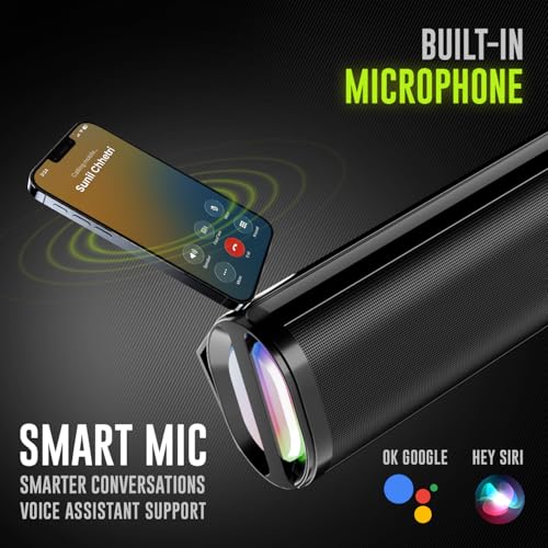 ACwO CARNIwAL 717 | 50W RMS Output | Powerful Drivers | 8Hrs Music Playtime | TWS Function | Dynamic RGB Lights | Built-in FM Radio | Call Function | 3 EQ Modes | Bluetooth Soundbar (Black) - Image 3