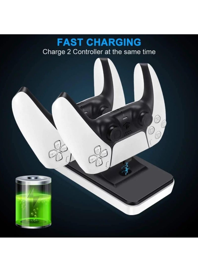 PlayX Dual Charge Station – Fast Charging Dock for PlayStation 5 DualSense Controllers with LED Indicators & Safe Overcharge Protection  - Image 2