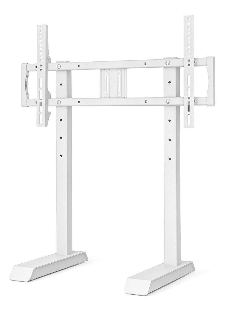 ارفايفر ستاند تلفزيون للتثبيت على طاولة مع أرجل قابلة للتعديل في الارتفاع، قاعدة لتلفزيون مع إدارة للكابلات، يناسب أجهزة التلفزيون من 55 إلى 90 بوصة (مسطحة أو منحنية)، أرجل تلفزيون فولاذية تتحمل حتى 150 رطل، يدعم VESA حتى 800x400 مم، أبيض - UT7001WHT - Image 4