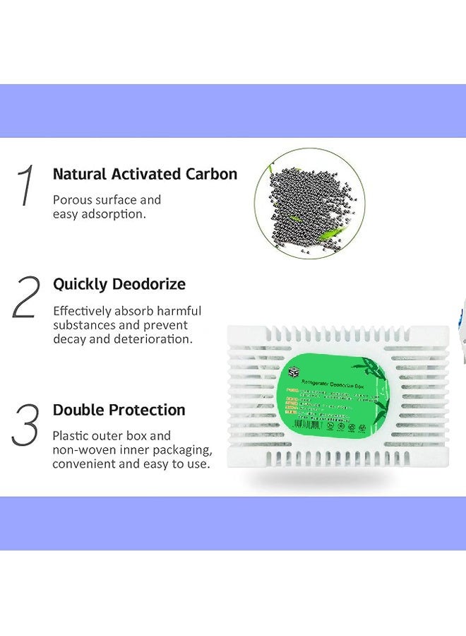 2 PCS Fridge Refresher & Fridge Tablets for Odor | Refrigerator Deodorizer Box with Cleaning and Decontamination Function, Bamboo Charcoal Odor Remover for Fresh and Clean Fridge Air, Household Deodorant - Image 3