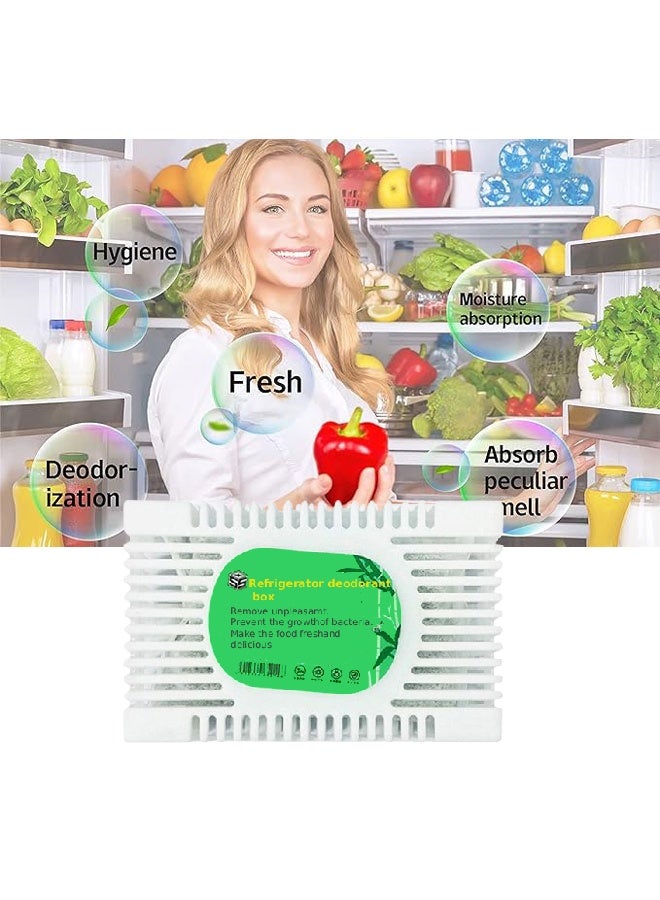 2 PCS Fridge Refresher & Fridge Tablets for Odor | Refrigerator Deodorizer Box with Cleaning and Decontamination Function, Bamboo Charcoal Odor Remover for Fresh and Clean Fridge Air, Household Deodorant - Image 2