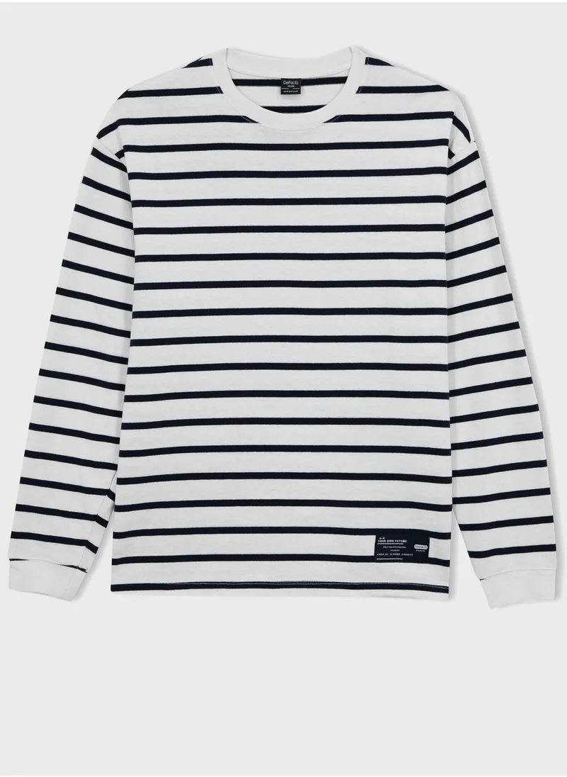 DeFacto Striped Knitted Sweatshirt