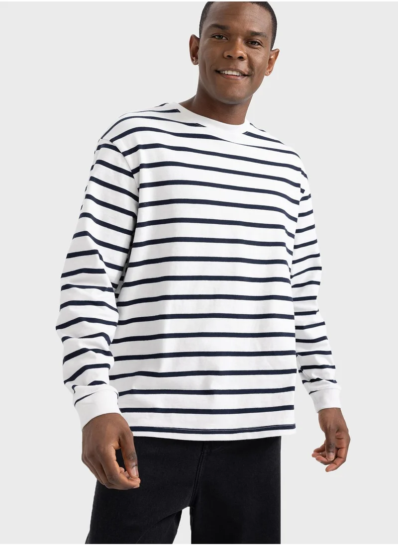 DeFacto Striped Knitted Sweatshirt