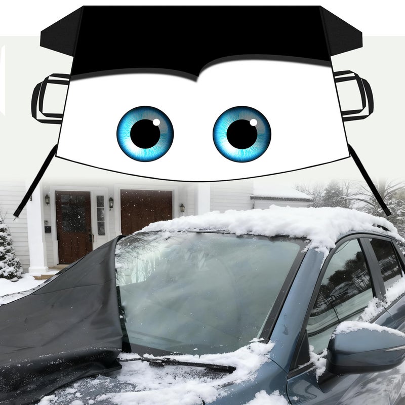 Güvenç Gven Car Windshield Cover for Ice and Snow- Automotive Winter Exterior Accessories 2025 Design Car Cover All Weather Front Window Cover Outside Windshield Sunshade Protector (Eyes) - Image 1