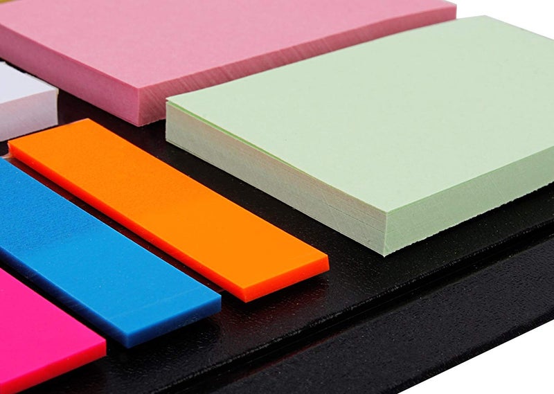 eS³kube Faux Leather 12 in 1 Large Size Memo Notebook Notepad with Multi Size Sticky Notes and Ballpoint Pen Diary Style - Image 4