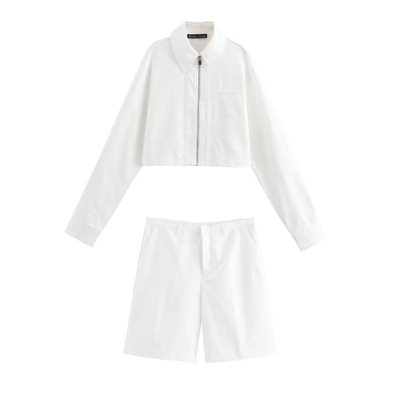 Cross border AliExpress new womens clothing foreign trade wholesale ZR in stock jacket coat Bermuda shorts suit Suit  - Image 1