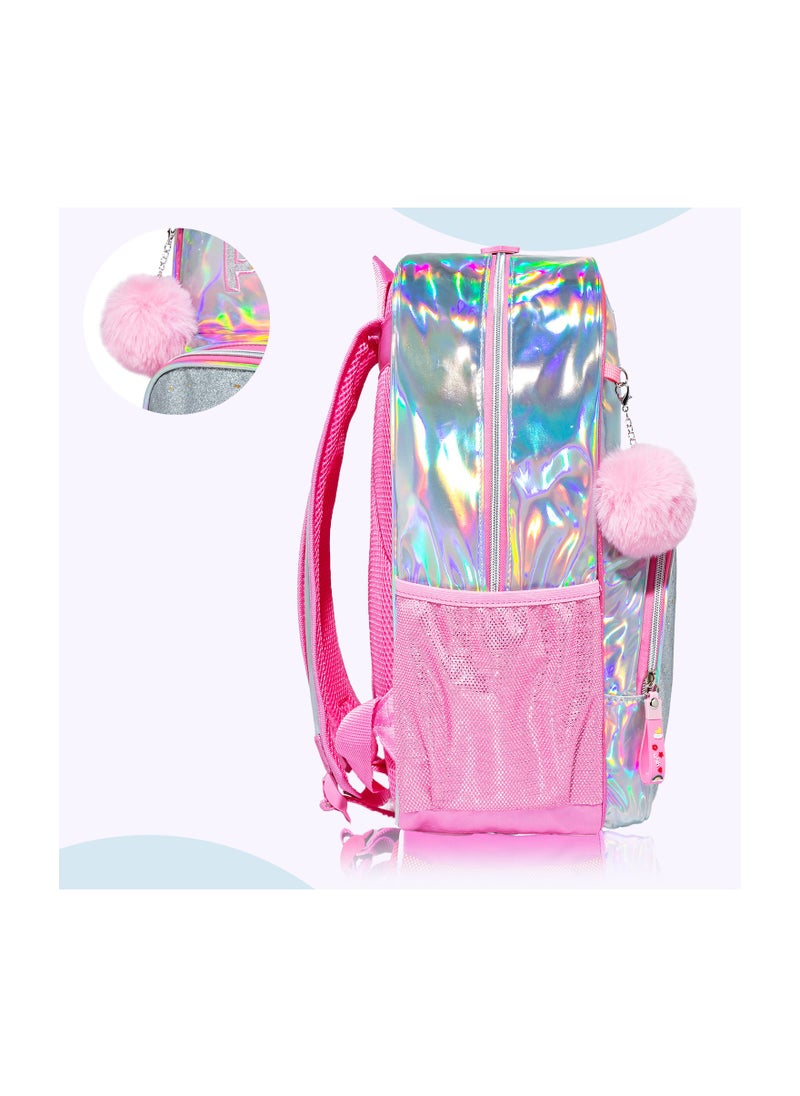 Eazy Kids School Bag Lunch Bag Pencil Case Set Of 3 Girl Power Pink  - Image 5