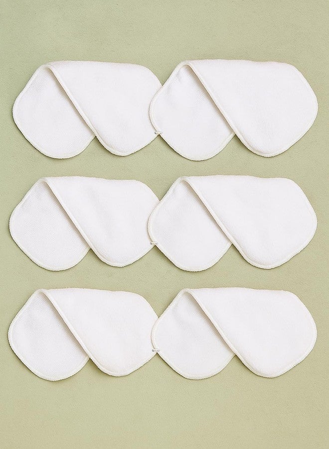 Rachna 4 Layer Reusable Bamboo Cotton Diaper Inserts for Babies | Extra Soft Quick Absorbing Hypoallergenic Liner Pad Sets for Nappies – Pack of 6 - White - 36 x 14 cm - Image 1