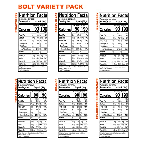 PROBAR - BOLT Organic Energy Chews, Variety Pack, Strawberry, Berry Blast, Orange, Raspberry, Pink Lemonade, Cranberry Pomegranate - Gluten-Free, USDA Certified Organic (12 Count) - Flavors May Vary - Image 3