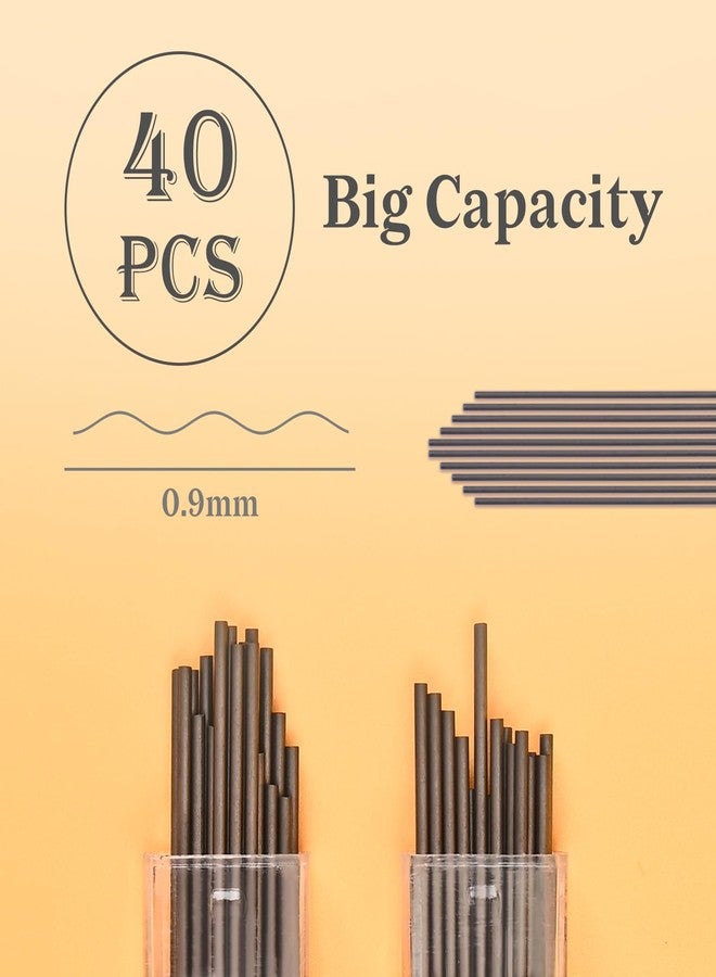 Temiary Cute Mechanical Pencil Set with Case, 6 Pcs Medium Point 0.9 mm Pencils with 2 Tubes HB Lead Refills, 4 Pcs Erasers for School Supplies Student Writing, Drafting Sketching (Pastel) - Image 5