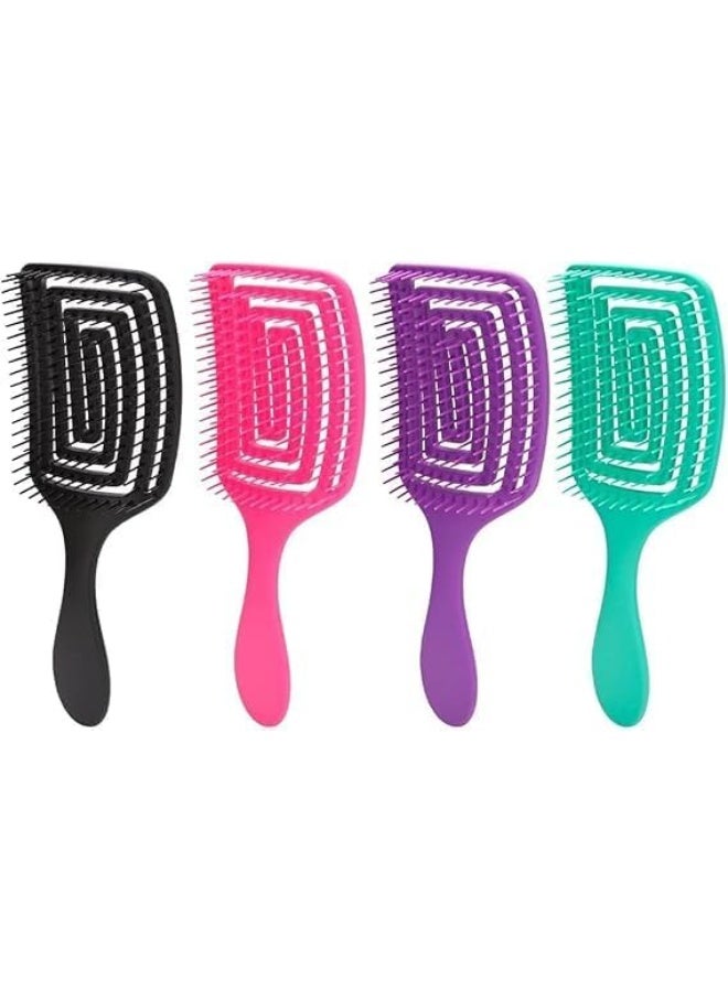 Detangling Hair Brush - Anti-Static Hair Brush with Tailored Design to Reduce Pain and Scalp Massage - Suitable for Women, Men, Kids, Long Thick Curly Hair-color  may vary - Image 1