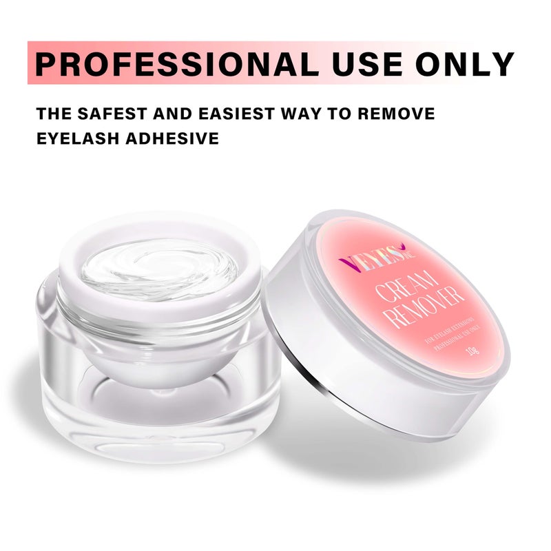 VEYES INC Cream Lash Remover for Lash Extensions 10g Low Irritation Eyelash Glue Remover Lash Tech Supplies for Professional or Salon Use Peach - Image 2