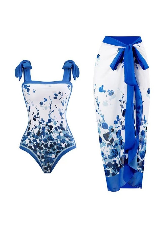 Loquat 2024 European And American Swimsuit Women's One-piece Apron Sunscreen Suit Bikini-Color:And Color Cast 2- - Image 5