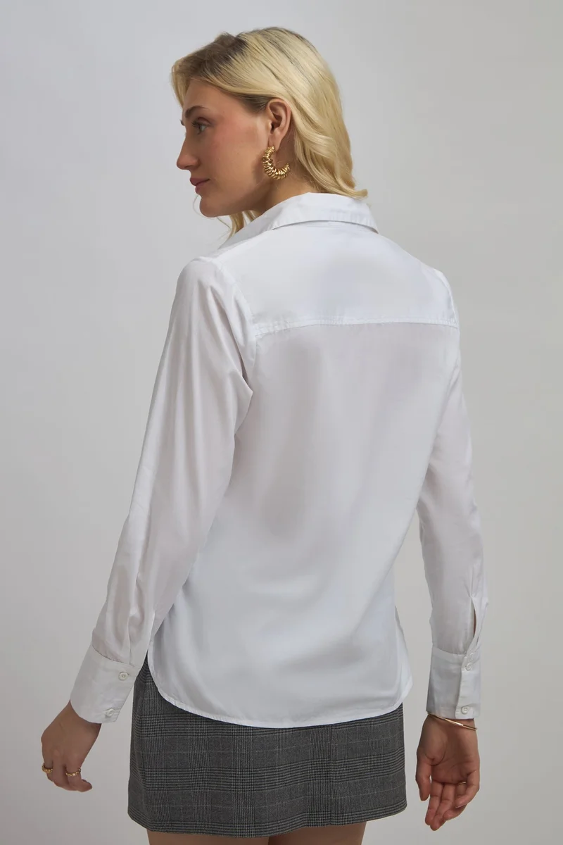 Virgio  Solid Cotton Long Sleeve Formal Shirt for Women for Women | Best Price UAE