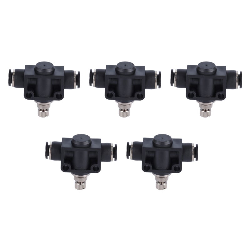 5pcs Pneumatic Throttle Valve Durable PVC Compression Resistance Connection Accessories10mm - Image 2