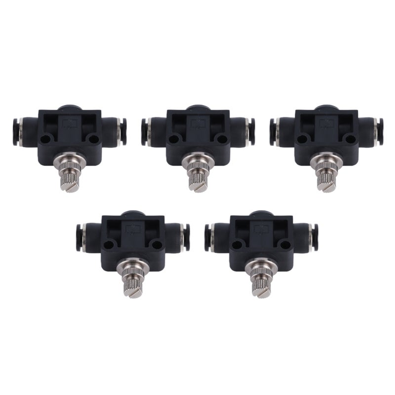 5pcs Pneumatic Throttle Valve Durable PVC Compression Resistance Connection Accessories10mm - Image 5