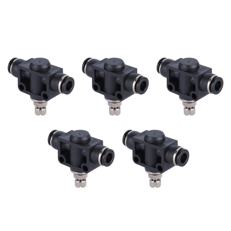 5pcs Pneumatic Throttle Valve Durable PVC Compression Resistance Connection Accessories10mm - Image 4
