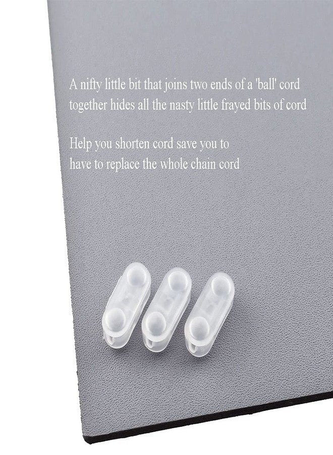 BINZZO 17mm Diameter Vertical Roman Roller Beaded Decent Fix Hide Frayed End Reliable Closure Easily Connect Plastic Blind Ball Chain Connector 15 Pieces for Roller Shades Curtains Blinds - Image 4