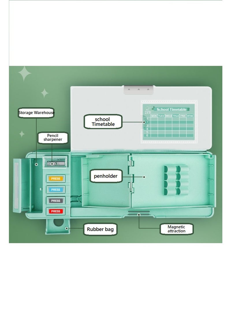 Multifunction Pencil Case for kids,Cute Pop Up Dinosaur Pencil Case With Double Layers Multifunction Organizer Box，Girls Boys Stationary Boxs Set - Image 3